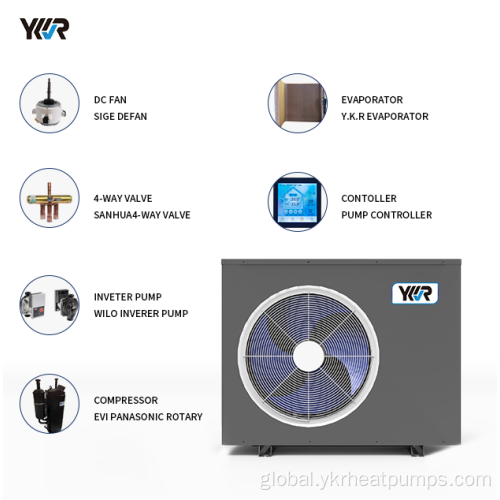 Air Source Pump Water Model R32 DC inverter AirSource heat pump Supplier